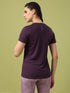 Women Abstract Print Slim Fit Crew Neck T-shirt with TECHNO COOL+
