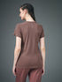 Women Abstract Print Slim Fit Crew Neck T-shirt with TECHNO COOL+