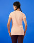 Women Abstract Print Slim Fit Crew Neck T-shirt with TECHNO COOL+