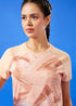 Women Abstract Print Slim Fit Crew Neck T-shirt with TECHNO COOL+