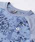 Women Abstract Print Slim Fit Crew Neck T-shirt with TECHNO COOL+