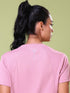 Women Self Design Slim Fit Crew Neck T-shirt with TECHNO COOL+