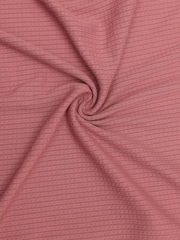 Women Self Design Slim Fit Crew Neck T-shirt with TECHNO COOL+