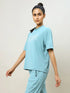 Women Printed Boxy Fit Crew Neck T-shirt with TECHNO COOL+