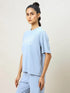 Women Printed Boxy Fit Crew Neck T-shirt with TECHNO COOL+
