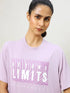 Women Printed Boxy Fit Crew Neck T-shirt with TECHNO COOL+