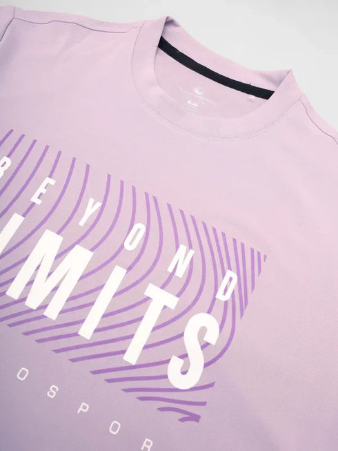 Women Printed Boxy Fit Crew Neck T-shirt with TECHNO COOL+