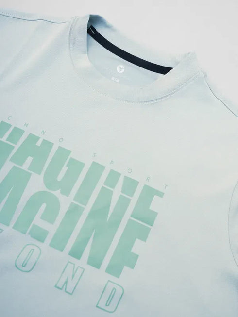 Women Printed Boxy Fit Crew Neck T-shirt with TECHNO COOL+