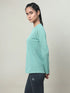 Women Solid Slim Fit Crew Neck T-shirt with TECHNO COOL+