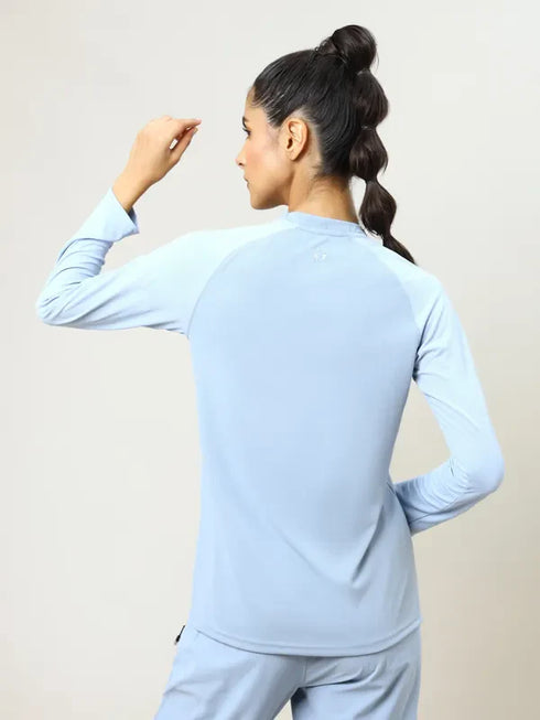 Women Solid Slim Fit Crew Neck T-shirt with TECHNO COOL+