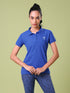 Women Solid Slim Fit Polo T-shirt with MATPIQ