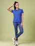 Women Solid Slim Fit Polo T-shirt with MATPIQ