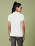 Women Solid Slim Fit Polo T-shirt with MATPIQ