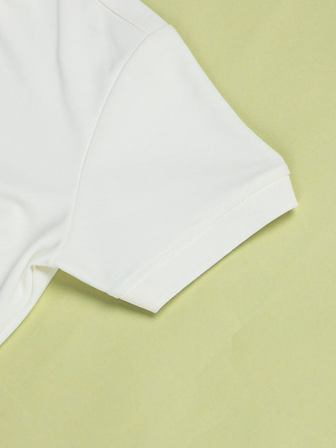 Women Solid Slim Fit Polo T-shirt with MATPIQ
