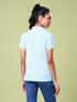 Women Solid Slim Fit Polo T-shirt with MATPIQ