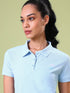 Women Solid Slim Fit Polo T-shirt with MATPIQ
