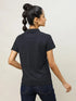 Women Solid Slim Fit Polo T-shirt with MATPIQ