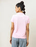 Women Solid Slim Fit Polo T-shirt with MATPIQ