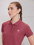 Women Solid Slim Fit Polo T-shirt with MATPIQ