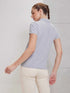 Women Solid Slim Fit Polo T-shirt with MATPIQ