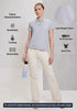 Women Solid Slim Fit Polo T-shirt with MATPIQ