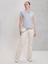 Women Solid Slim Fit Polo T-shirt with MATPIQ