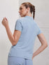 Women Solid Slim Fit Polo T-shirt with MATPIQ