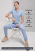 Women Solid Slim Fit Polo T-shirt with MATPIQ
