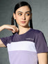 Women Colorblock Slim Fit Round Neck Sports T-shirt with TECHNOCOOL+