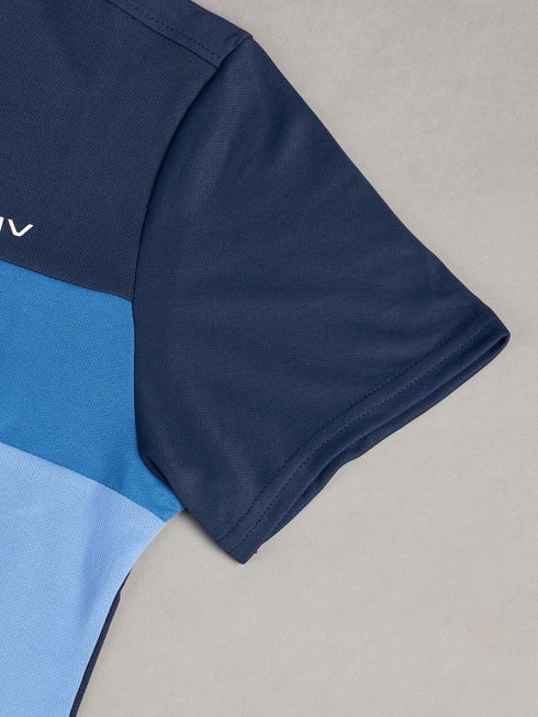 Women Colorblock Slim Fit Round Neck Sports T-shirt with TECHNOCOOL+