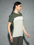 Women Colorblock Slim Fit Round Neck Sports T-shirt with TECHNOCOOL+