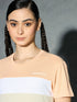 Women Colorblock Slim Fit Round Neck Sports T-shirt with TECHNOCOOL+