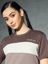 Women Colorblock Slim Fit Round Neck Sports T-shirt with TECHNOCOOL+