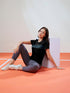 Women Solid Slim Fit Round Neck T-shirt with TECHNO COOL