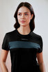 Women Solid Slim Fit Round Neck T-shirt with TECHNO COOL