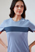 Women Solid Slim Fit Round Neck T-shirt with TECHNO COOL