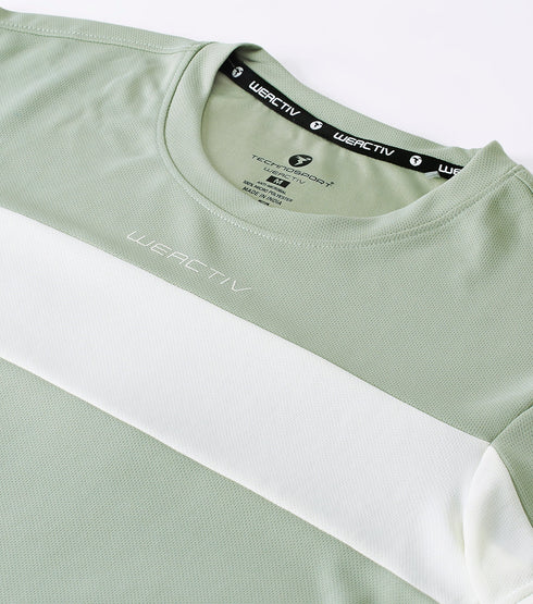 Women Solid Slim Fit Round Neck T-shirt with TECHNO COOL