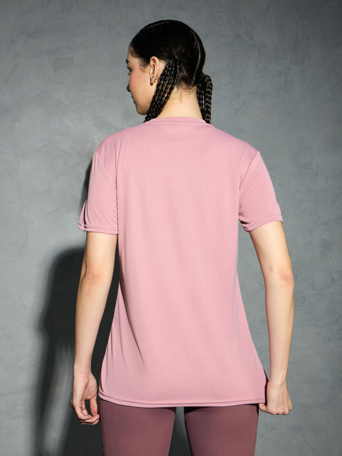 Women Printed Slim Fit Round Neck T-shirt with TECHNOCOOL+