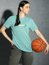 Women Printed Slim Fit Round Neck T-shirt with TECHNOCOOL+