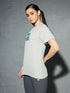 Women Printed Slim Fit Round Neck T-shirt with TECHNOCOOL+