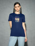 Women Printed Slim Fit Round Neck T-shirt with TECHNOCOOL+