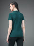 Women Solid Slim Fit Polo T-shirt with MATPIQ