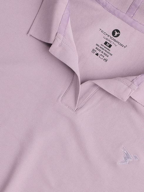Women Solid Slim Fit Polo T-shirt with MATPIQ