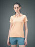 Women Solid Slim Fit Polo T-shirt with MATPIQ