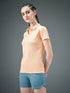 Women Solid Slim Fit Polo T-shirt with MATPIQ