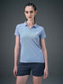 Women Solid Slim Fit Polo T-shirt with MATPIQ