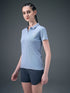Women Solid Slim Fit Polo T-shirt with MATPIQ