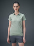 Women Solid Slim Fit Polo T-shirt with MATPIQ