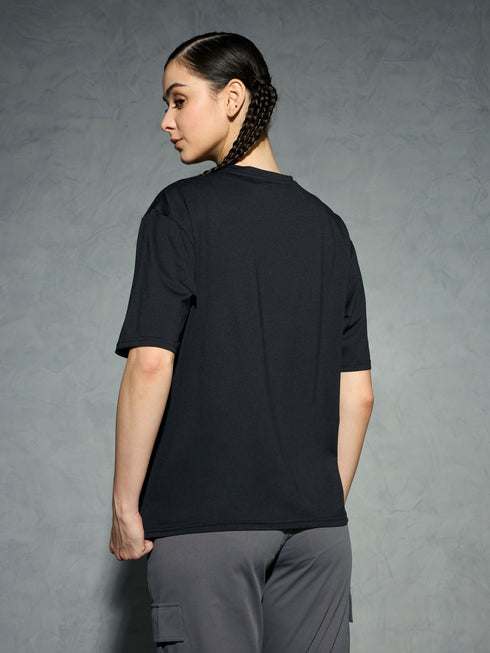 Women Printed Boxy Fit Round Neck T-shirt with COTFLEX