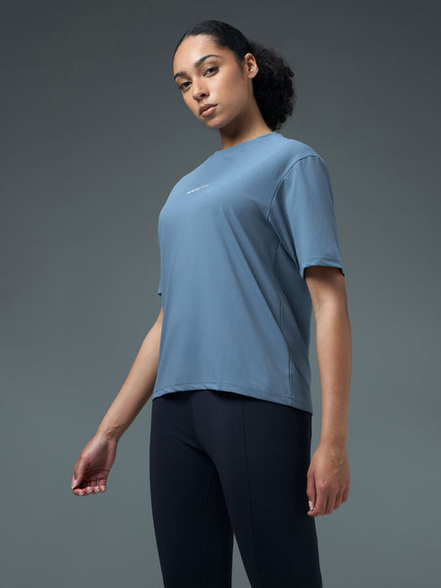 Women Printed Boxy Fit Round Neck T-shirt with COTFLEX